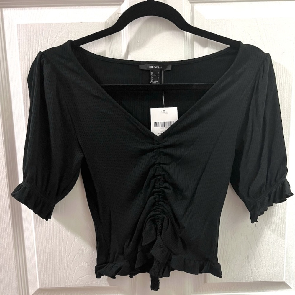 Forever 21 Ruched Knit Top - Picture 2 of 6